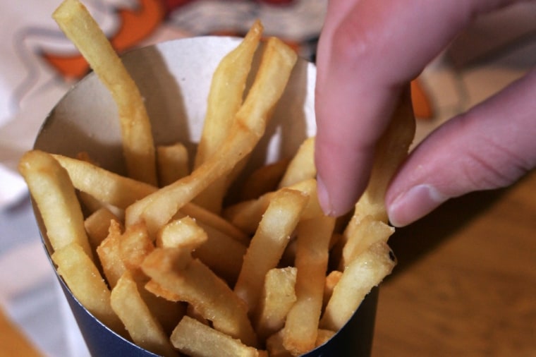**FILE** Fast food french fries are photographed in Southfield, Mich., in this Feb. 4, 2007 file photo. (AP Photo/Carlos Osorio, file)